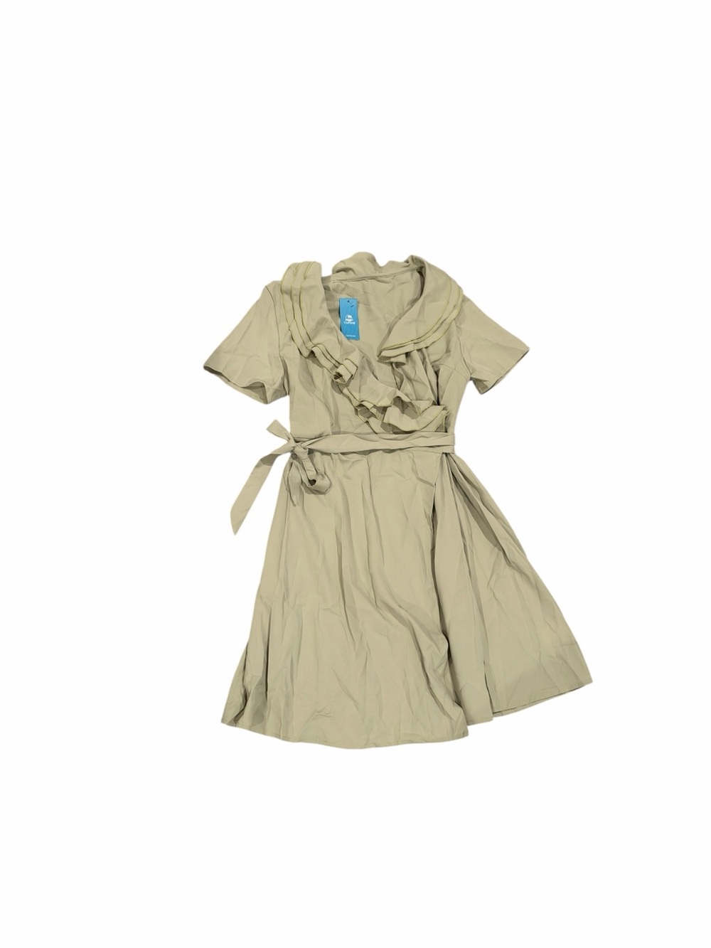 Cupshe Pistachio Tiered Ruffle Wrap Mini Dress - Picture 3 of 12